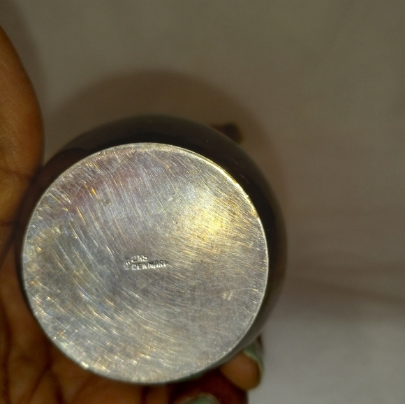 Denmark Budding Vase Silver Plated Metal 6" small Vintage Collectible - Picture 3 of 5